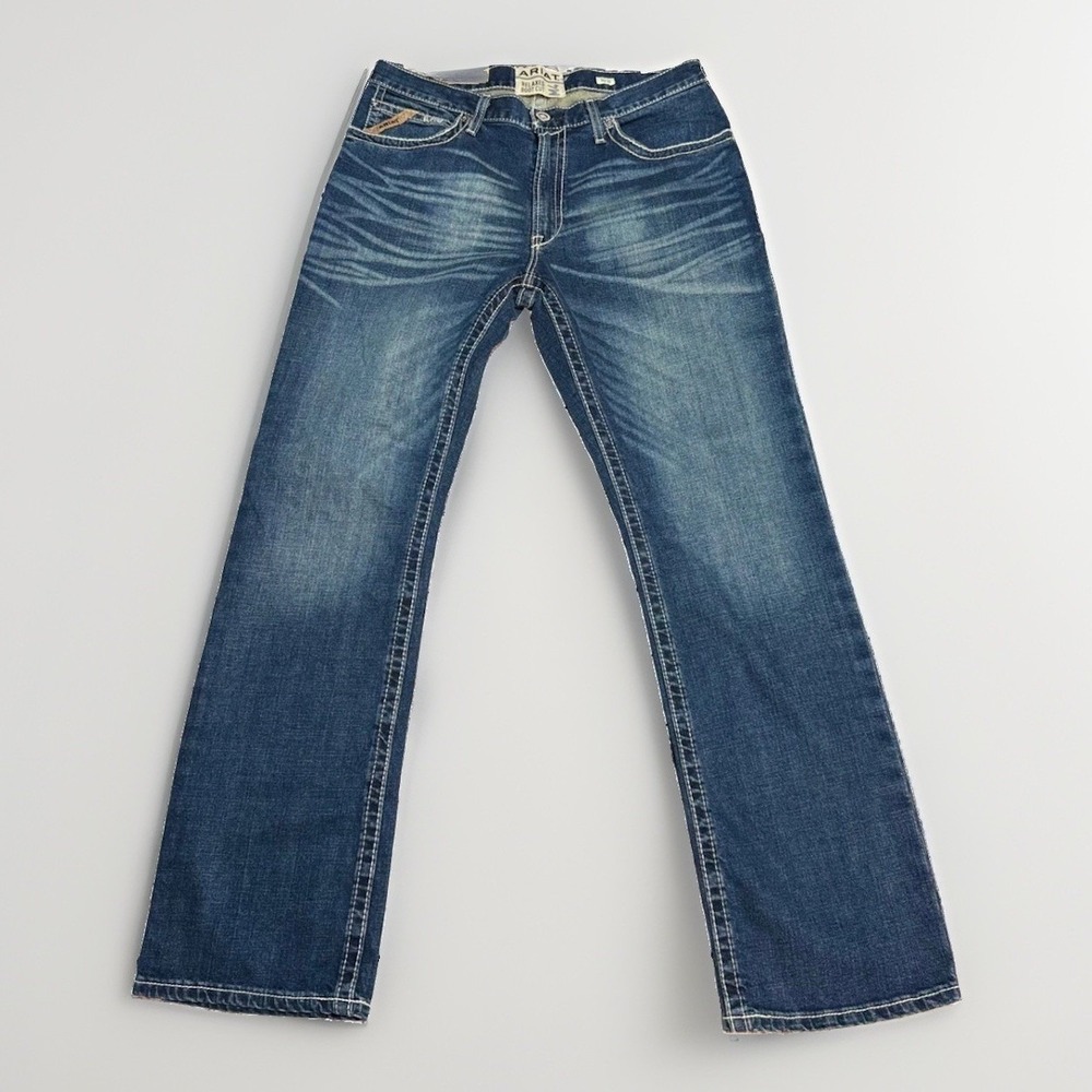 Ariat Jeans Mens 34x34 M4 Relaxed Boot Cut Stretch Denim Blue 10014013